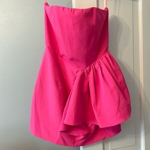 NWT strapless pink ruffle romper
